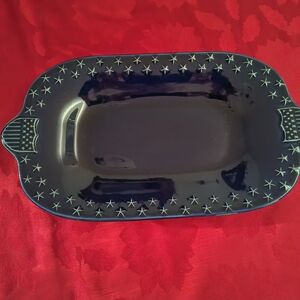 Longaberger Proudly American Blue Stars Tray/Platter